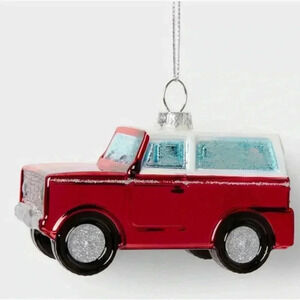 Ford Bronco Christmas Tree Glass Vintage Style Ornament LandCruiser FJ tahoe